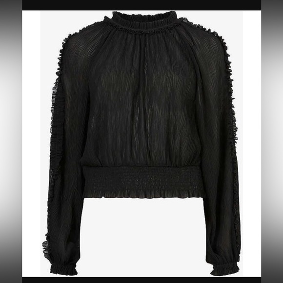 NWT, AllSaints  Thallo blouse , blk US sz 2 - Picture 3 of 11